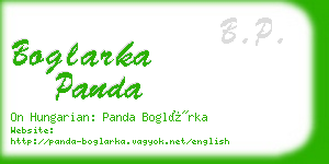 boglarka panda business card